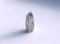 Vase double arc rectangle with smooth cuts 3D print model