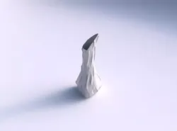 Vase puffy tappered triangle with low-polygon 3D print model