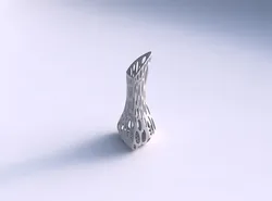 Vase puffy tappered triangle with relaxed organic lattice 3D print model