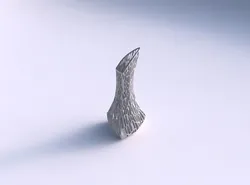 Vase puffy tappered triangle with twisted organic lattice and... 3D print model
