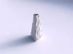 Vase puffy tipped triangle with low-polygon 3D print model