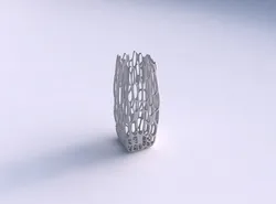 Vase rectangle with cracked organic lattice  3D print model