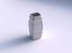 Vase rectangle with smooth ribbons 3D print model
