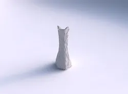 Vase squeezed and bent hexagon 2 with scattered diagonal grid... 3D print model