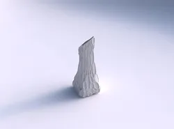 Vase squeezed and bent rectangle 2 with bubbles 3D print model