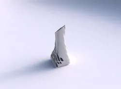 Vase squeezed and bent rectangle 2 with organic lattice half ... 3D print model