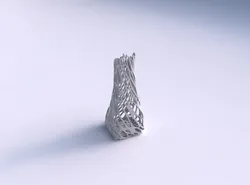 Vase squeezed and bent rectangle with cracked and twisted org... 3D print model