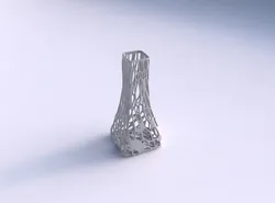 Vase squeezed rectangle with twisted organic lattice 3D print model