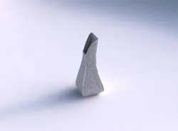 Vase top bent rectangle 2 with wavy grid plates 3D print model