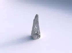 Vase top bent rectangle with cracked organic lattice 2 3D print model
