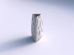 Vase triangle with cavities smooth 3D print model