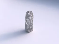 Vase twisted arc rectangle with lattice tiles 3D print model