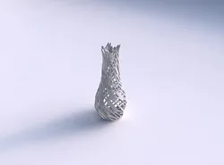 Vase twisted larger opening hexagon and twisted organic latti... 3D print model