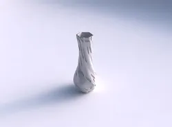 Vase twisted larger opening hexagon  with cavities smooth 3D print model