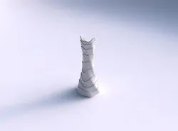 Vase twisted squeezed and bent hexagon 2  with horizontal layers 3D print model