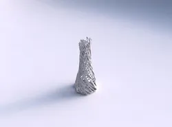 Vase twisted squeezed and bent hexagon and twisted organic la... 3D print model