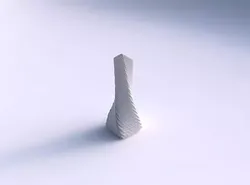 Vase twisted squeezed and bent rectangle 2 with twisted diago... 3D print model