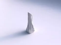 Vase twisted squeezed and bent rectangle with low-polygon 3D print model