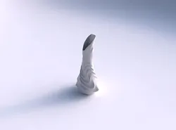 Vase twisted top bent hexagon 2  with curved horizontal wavy ... 3D print model