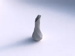 Vase twisted top bent hexagon 2 with grid piramides 1 3D print model