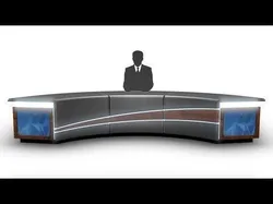 Virtual TV Studio News Desk 4 3D model