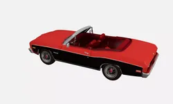 1970s Early Vintage Classic Convertible 3D model 3D model