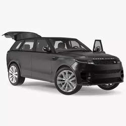 2023 Range Rover Sport Black Rigged for Cinema 4D 3D model