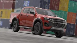 4x4 Utility Truck LHD Red Rigged for Maya 3D model
