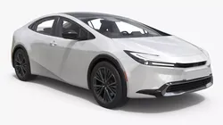 Aerodynamic Urban Sedan White Simplified 3D model