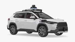 AI-Driven Electric Crossover with Radars White 3D model