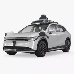 Autonomous SUV with Full Sensor Suite White 3D model