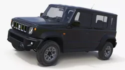 Black SUV Suzuki Jimny 2025 Simplified 3D model