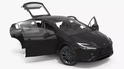Black Toyota Prius 2025 Rigged 3D model