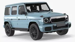 Blue Luxury Electric Off Road SUV 3D model