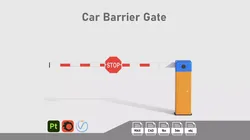 Car Barrier Gate Low-poly 3D model