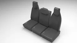 Car Rear Seats 3D model