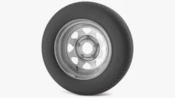 Car Tire with Steel Wheel 3D model