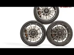 car wheel with dirty tire and ring - Game-Ready - VR AR Low-poly 3D model