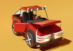 Cartoon Car Low-poly 3D model