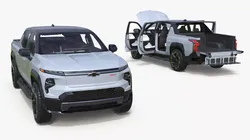 Chevrolet Silverado EV 2024 Gray Rigged for Maya 3D model