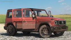 Dirty Mercedes-Benz G580 Red Color Rigged 3D model
