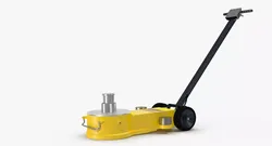 Floor Jack Yellow Low-poly 3D model