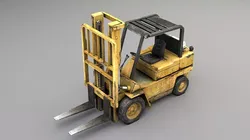 Forklift truck Low-poly 3D model 3D model