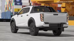 Four-Door Pickup White Rigged for Maya 3D model