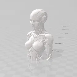Futuristic Female Android Bust – Nexus Cyber Mech