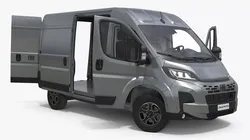 Gray Fiat Ducato Small Van 2025 Rigged for Maya 3D model