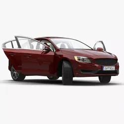Hatchback Rigged for Cinema 4D 3D model