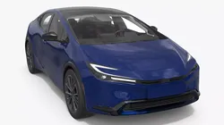 Hybrid Liftback Sedan Blue 3D model