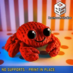 Keychain - Articulated Knitted Crab