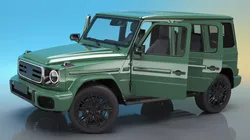 Luxury Electric Off Road Green SUV Rigged 3D model